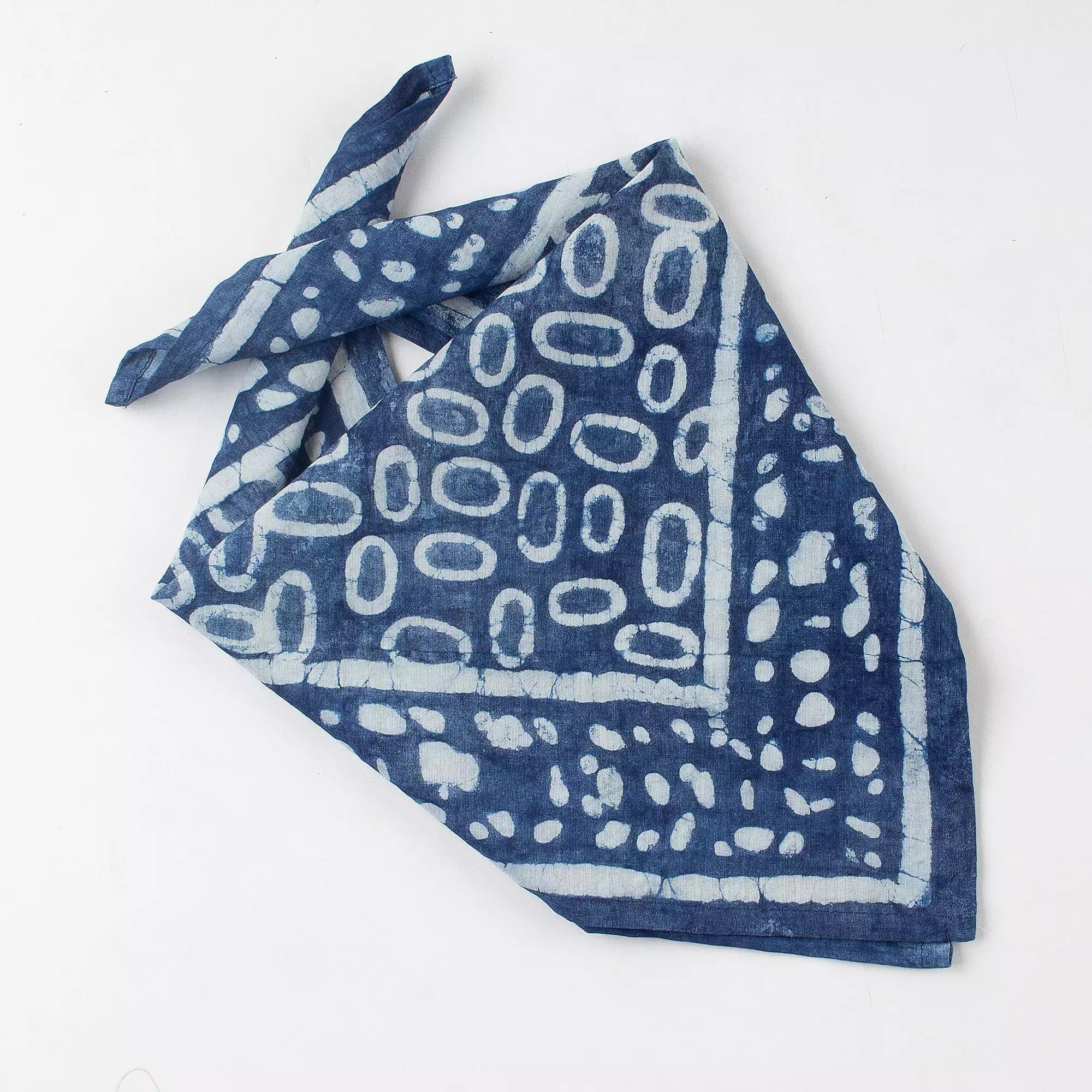 Blue Bandana Cotton Hand Block Print for Women 598